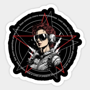 woman_fighter_pilot_001 Sticker